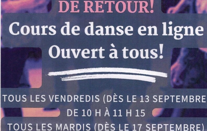 Cours de danse en ligne